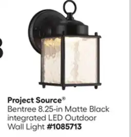 Lowe's Bentree 8.25-in Matte Black integrated LED Outdoor Wall Light offer