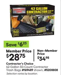 Lowe's 42-Gallon 50-Count Contractor Trash Bags offer