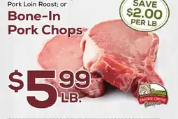 DeCicco & Sons Pork Loin Roast or Bone-In Pork Chops offer