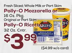DeCicco & Sons Polly-O Mozzarella or Polly-O Ricotta offer