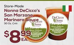 DeCicco & Sons Store-Made Nonna DeCicco's San Marzano Marinara Sauce offer