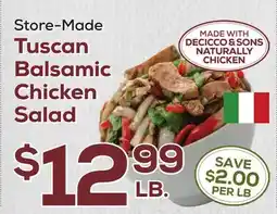 DeCicco & Sons Store-Made Tuscan Balsamic Chicken Salad offer