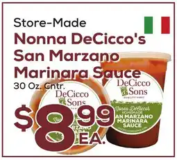 DeCicco & Sons Nonna DeCicco's San Marzano Marinara Sauce offer