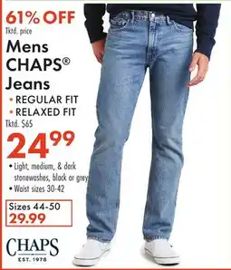 Boscov's Mens CHAPS Jeans offer