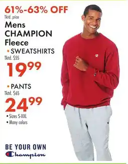Boscov's Mens CHAMPION Fleece offer