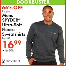 Boscov's Mens SPYDER Ultra-Soft Fleece Sweatshirts offer
