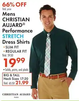 Boscov's Mens CHRISTIAN AUJARD Performance STRETCH Dress Shirts offer