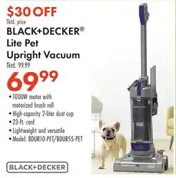 Boscov's BLACK+DECKER Lite Pet Upright Vacuum offer