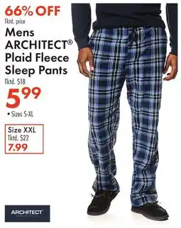 Boscov's Mens ARCHITECT Plaid Fleece Sleep Pants offer