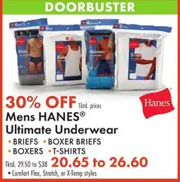 Boscov's Mens HANES Ultimate Underwear offer