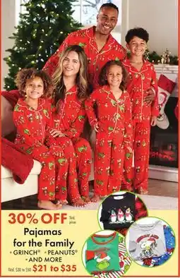 Boscov's Pajamas for the Family offer