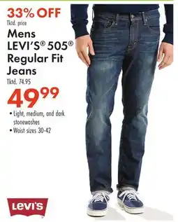 Boscov's Mens LEVI'S 505 Regular Fit Jeans offer