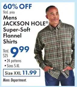 Boscov's Mens JACKSON HOLE Super-Soft Flannel Shirts offer
