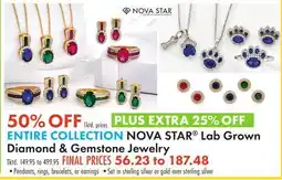 Boscov's NOVA STAR Lab Grown Diamond & Gemstone Jewelry offer