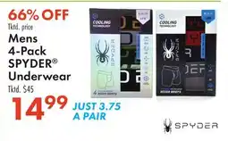 Boscov's Mens 4-Pack SPYDER Underwear offer