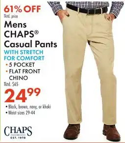 Boscov's Mens CHAPS Casual Pants offer