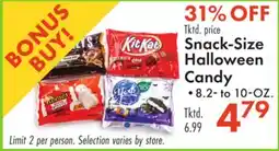Boscov's Snack-Size Halloween Candy offer