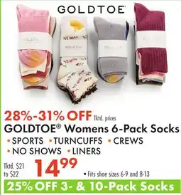 Boscov's GOLDTOE Women's 6-Pack Socks offer