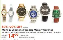 Boscov's Mens & Womens Famous Maker Watches offer