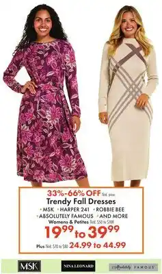 Boscov's Trendy Fall Dresses offer