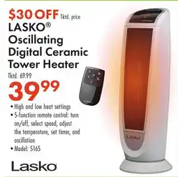 Boscov's LASKO Oscillating Digital Ceramic Tower Heater offer