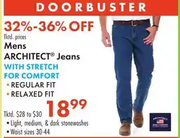 Boscov's Mens ARCHITECT Jeans offer