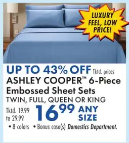 Boscov's ASHLEY COOPER 6-Piece Embossed Sheet Sets offer