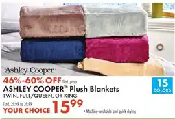 Boscov's ASHLEY COOPER Plush Blankets offer