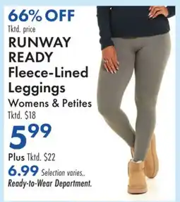 Boscov's RUNWAY READY Fleece-Lined Leggings offer