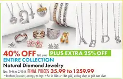 Boscov's Natural Diamond Jewelry offer