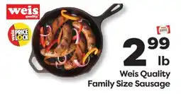 Weis Markets Weis Quality Family Size Sausage offer