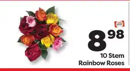 Weis Markets 10 Stem Rainbow Roses offer