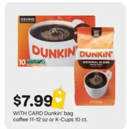 CVS Dunkin' bag coffee 12 oz offer