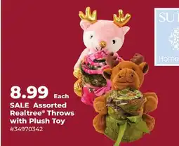 Runnings Sutton Assorted Realtree Throws with Plush Toy offer