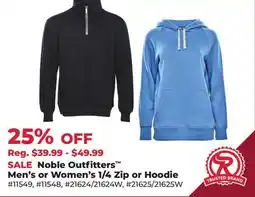 Runnings Noble Outfitters Men's or Women's 1/4 Zip or Hoodie offer