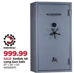 Runnings Kodiak 46 Long Gun Safe offer
