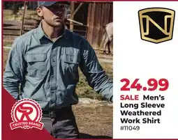 Runnings Noble Outfitters Men's Long Sleeve Weathered Work Shirt offer