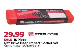 Runnings STEELCORE 15 Piece 1/2 Drive Deep Impact Socket Set offer