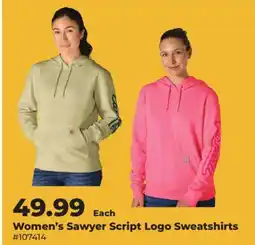 Runnings Carhartt Women's Sawyer Script Logo Sweatshirts offer