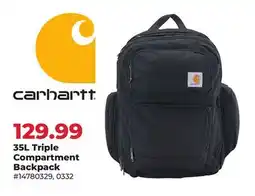 Runnings Carhartt 35L Triple Compartment Backpack offer