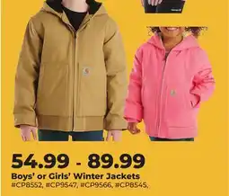 Runnings Carhartt Boys' or Girls' Winter Jackets offer