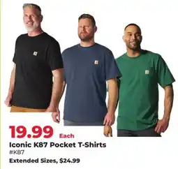 Runnings Carhartt Iconic K87 Pocket T-Shirts offer