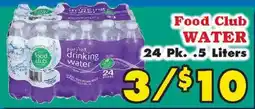 Foodland Food Club Water offer