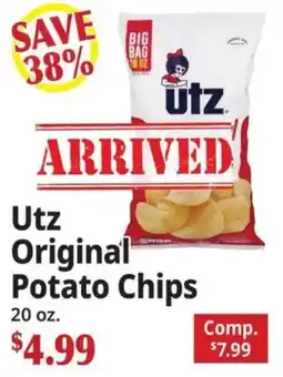 Ocean State Job Lot Utz original potato chips offer