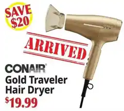 Ocean State Job Lot Conair gold traveler hair dryer offer