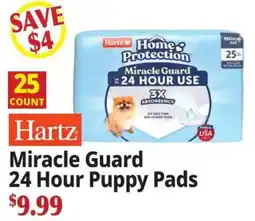 Ocean State Job Lot Hartz miracle guard 24 hour puppy pads offer