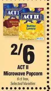 Sentry Act II Microwave Popcorn offer