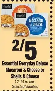 Sentry Essential Everyday Deluxe Macaroni & Cheese or Shells & Cheese offer