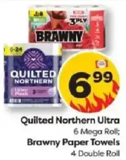 Weis Markets Quilted Northern Ultra Brawny Paper Towels offer