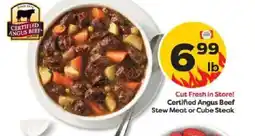 Weis Markets Certified Angus Beef Stew Meat or Cube Steak offer